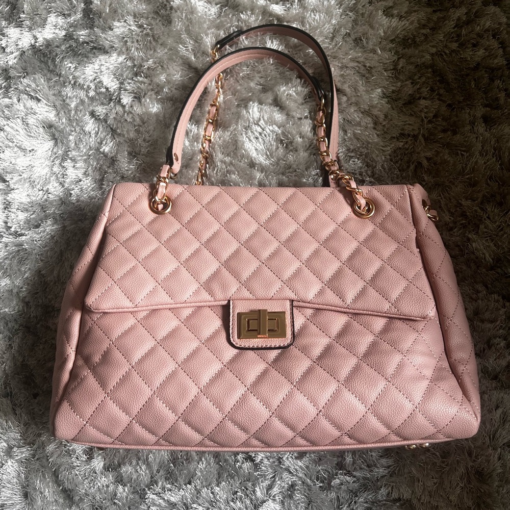 Pink Quilted Handbag